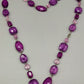Moderne Damen Kette mit lilafarbenen Statement-Perlen