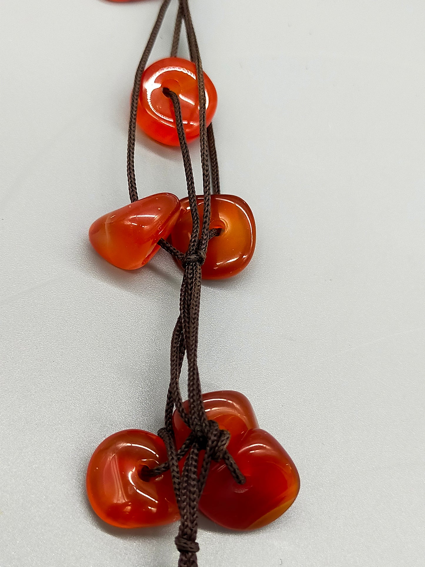 Edle Karneol Stein Kette Extravagante Damen Kette