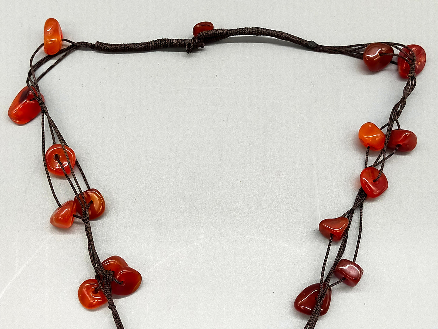 Edle Karneol Stein Kette Extravagante Damen Kette