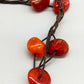Edle Karneol Stein Kette Extravagante Damen Kette