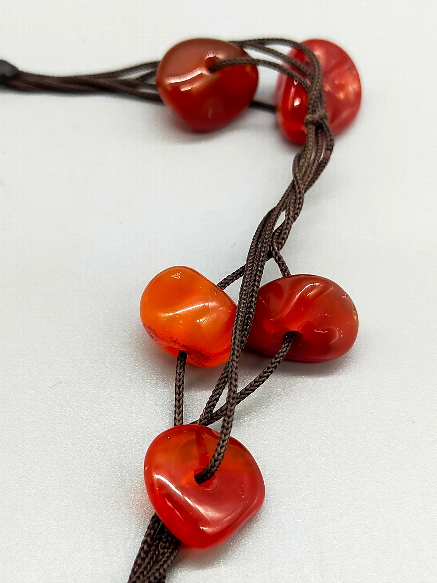 Edle Karneol Stein Kette Extravagante Damen Kette