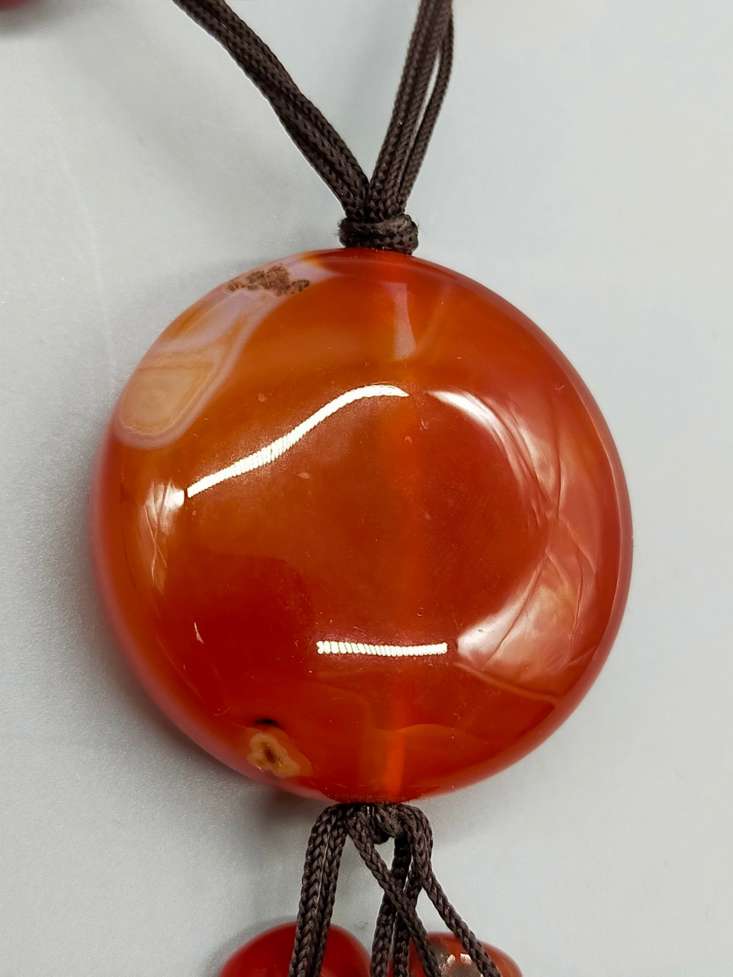 Edle Karneol Stein Kette Extravagante Damen Kette