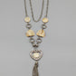 Elegante Damen Kette mit Herzanhänger und Quaste