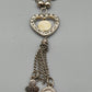 Elegante Damen Kette mit Herzanhänger und Quaste