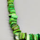 Auffällige Grüne Perlmutt Kette Modischer Muschelschmuck