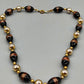 Elegante Muranoglas Damen Kette Schwarz und Gold für zeitlose Eleganz