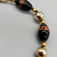 Elegante Muranoglas Damen Kette Schwarz und Gold für zeitlose Eleganz