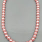 Elegante Damen Perlen Kette in Rosa Klassischer Modeschmuck