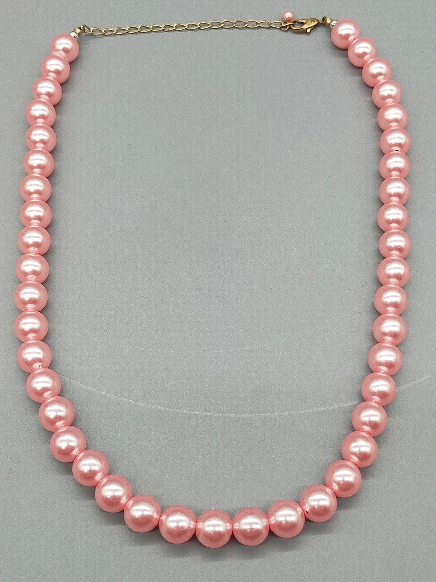 Elegante Damen Perlen Kette in Rosa Klassischer Modeschmuck