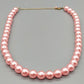 Elegante Damen Perlen Kette in Rosa Klassischer Modeschmuck