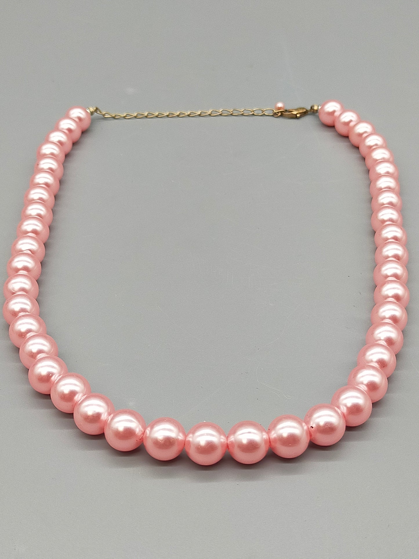 Elegante Damen Perlen Kette in Rosa Klassischer Modeschmuck