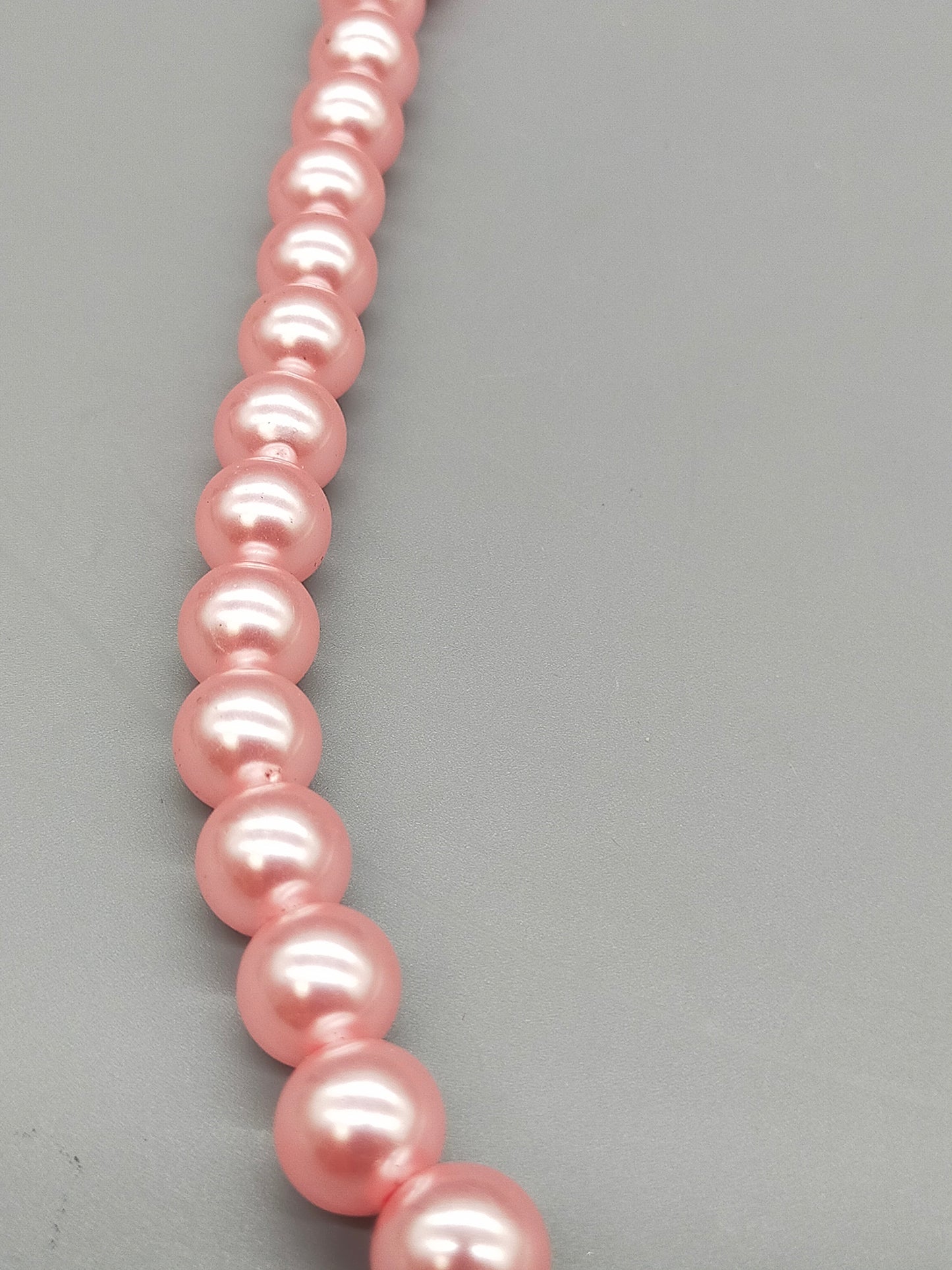 Elegante Damen Perlen Kette in Rosa Klassischer Modeschmuck