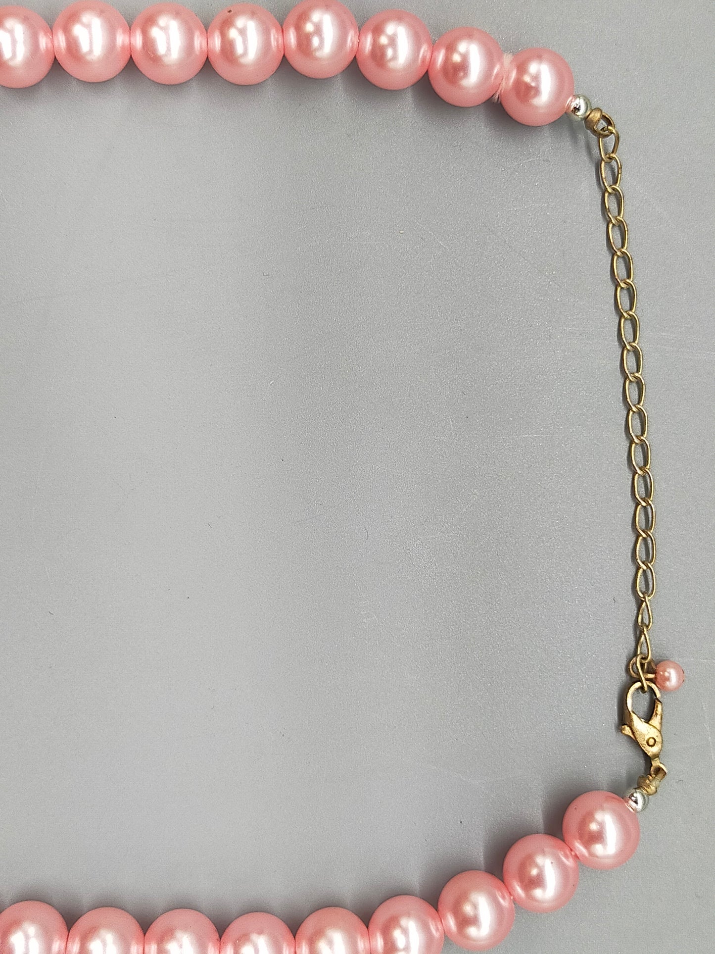 Elegante Damen Perlen Kette in Rosa Klassischer Modeschmuck