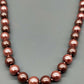 Edle Perlen Kette in Rosé und Braun