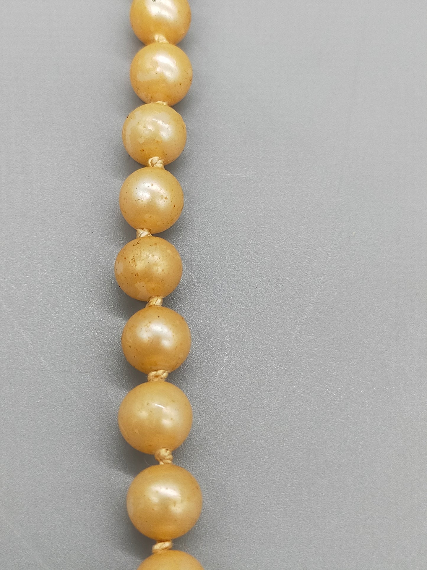Vintage Perlen Kette mit floraler Strass Schließe