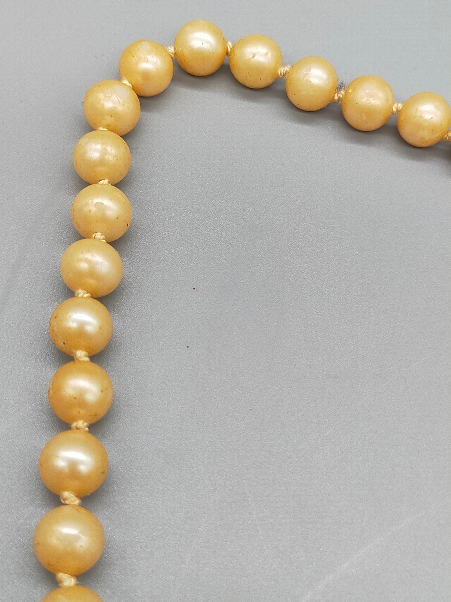 Vintage Perlen Kette mit floraler Strass Schließe