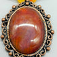 Elegante Damen Kette mit bernsteinfarbenem Stein Vintage Stil
