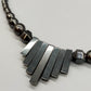 Elegante Hämatit Kette Stilvolles Collier mit geometrischen Elementen