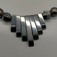 Elegante Hämatit Kette Stilvolles Collier mit geometrischen Elementen