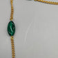 Elegante Damen Kette mit grünen und braunen Elementen