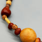Rustikale Holz Kette Natürliche Holzperlen im Boho-Stil