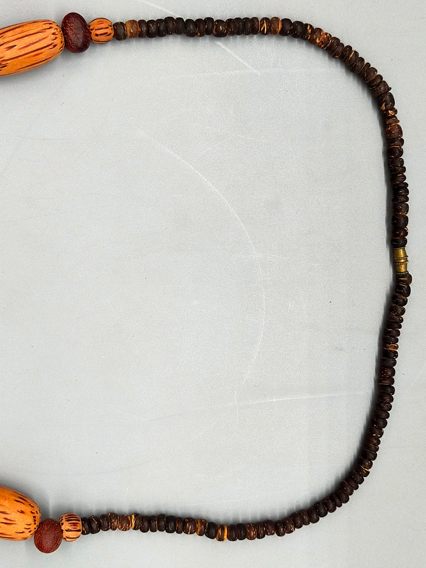 Rustikale Holz Kette Natürliche Holzperlen im Boho-Stil