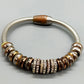 Modernes Damen Armband im Bicolor-Design mit Strass