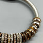 Modernes Damen Armband im Bicolor-Design mit Strass