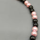 Elegante Damen Kette mit rosa Perlen und Hämatit