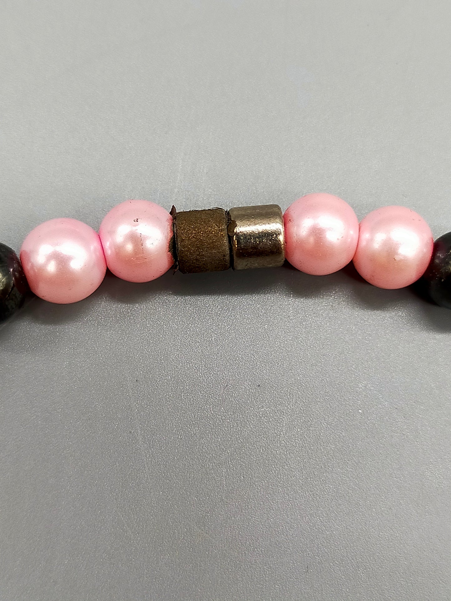 Elegante Damen Kette mit rosa Perlen und Hämatit