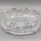 Edle Bleikristall Dose mit Deckel Elegante Bonboniere mit Blumenschliff