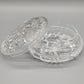 Edle Bleikristall Dose mit Deckel Elegante Bonboniere mit Blumenschliff