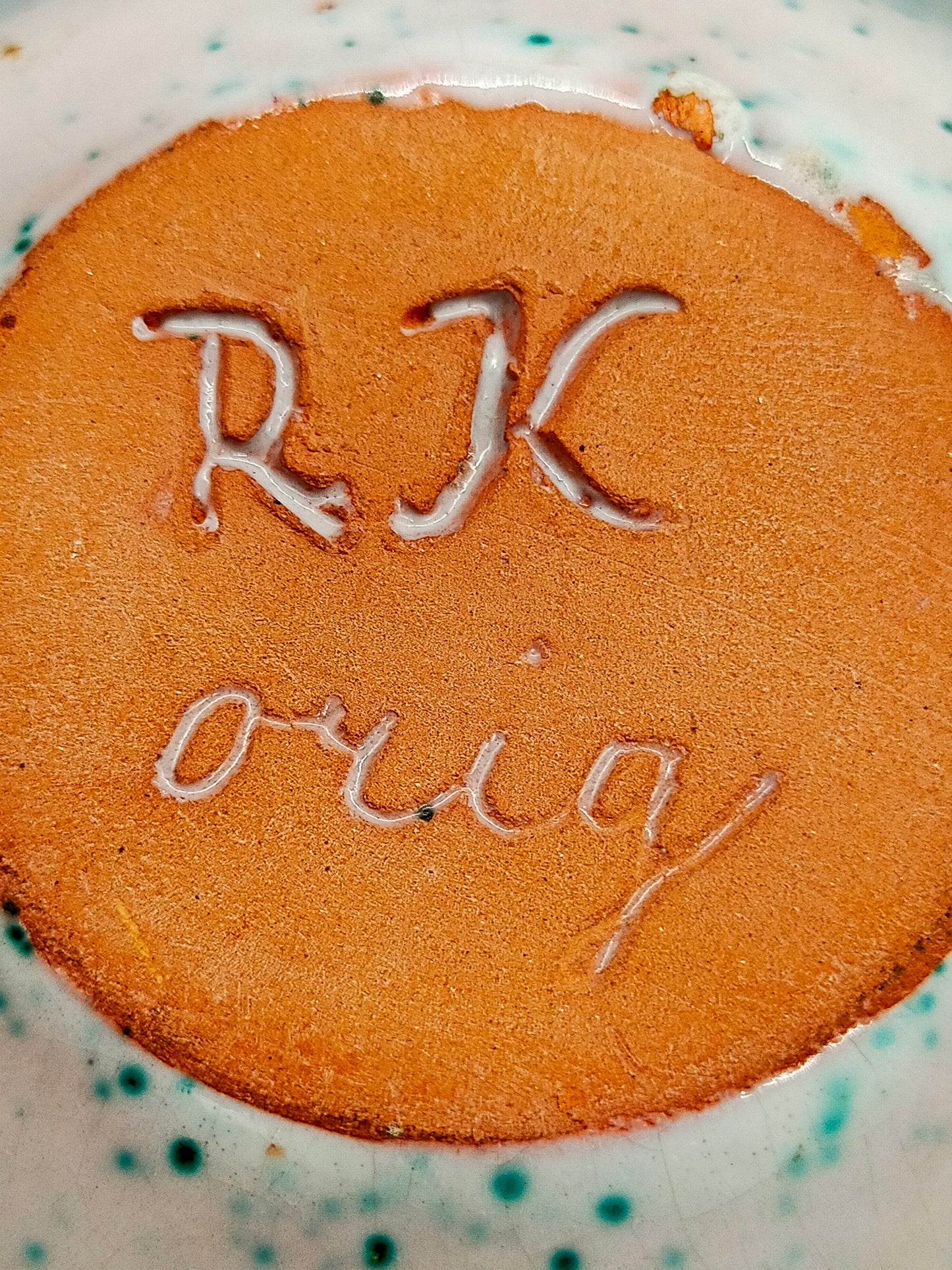 Handgemachte Keramik Schale von RK orig Kunstkeramik