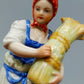 Herend Porzellan Figur Mädchen mit Ährenbündel Handbemalt