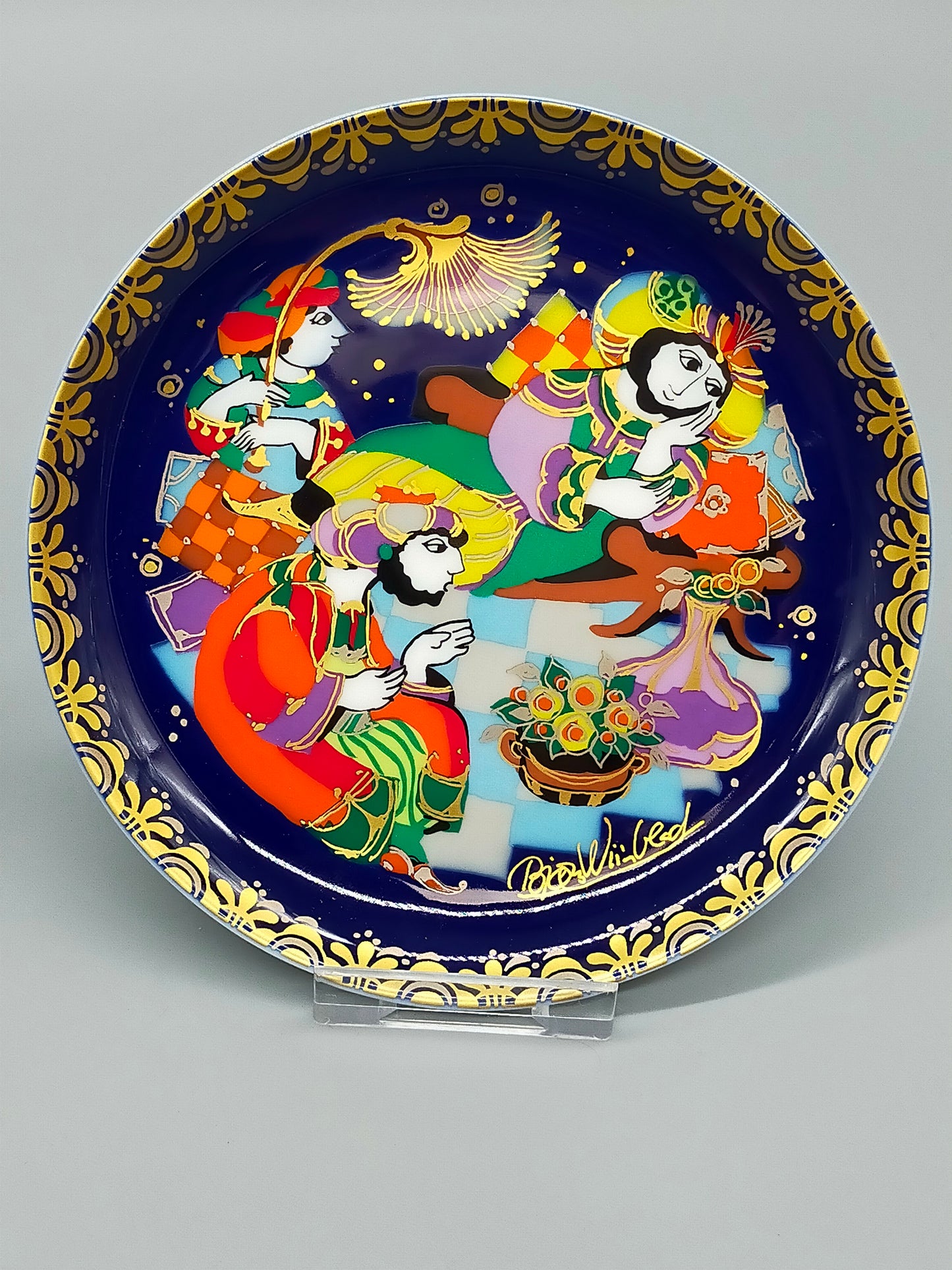 3er Rosenthal wandteller Bjørn Wiinblad Aladin und Sindbad