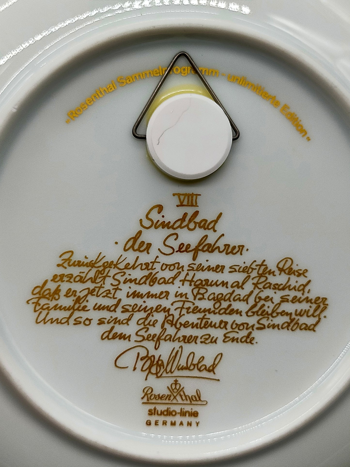 3er Rosenthal wandteller Bjørn Wiinblad Aladin und Sindbad