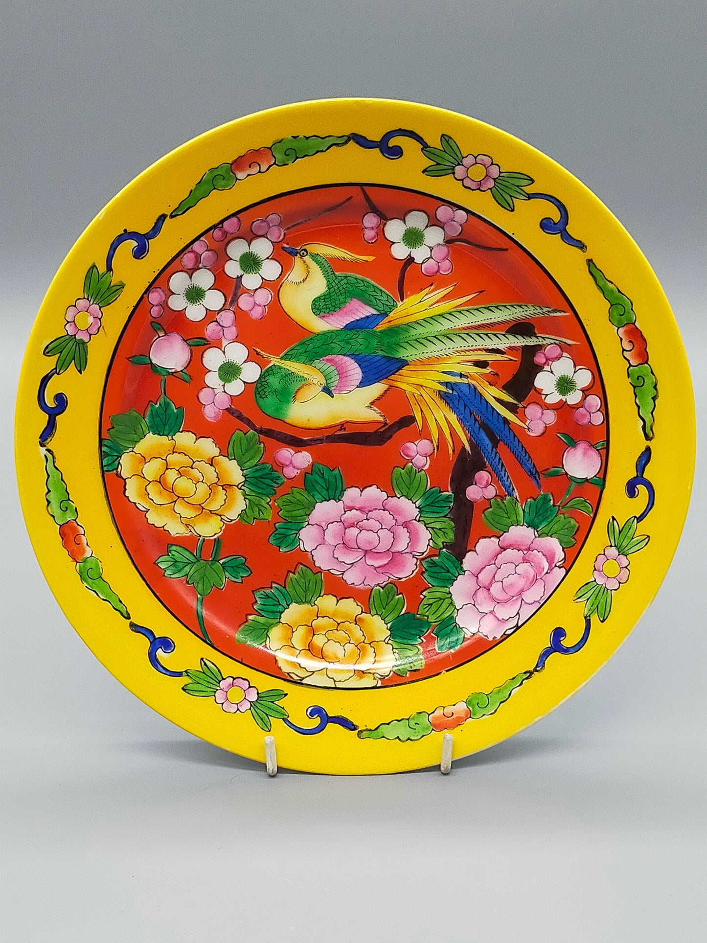Prachtvoller Seiei Porzellan Teller Japanische Kunst mit Vögeln