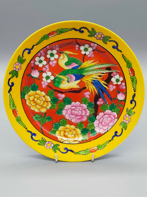 Prachtvoller Seiei Porzellan Teller Japanische Kunst mit Vögeln