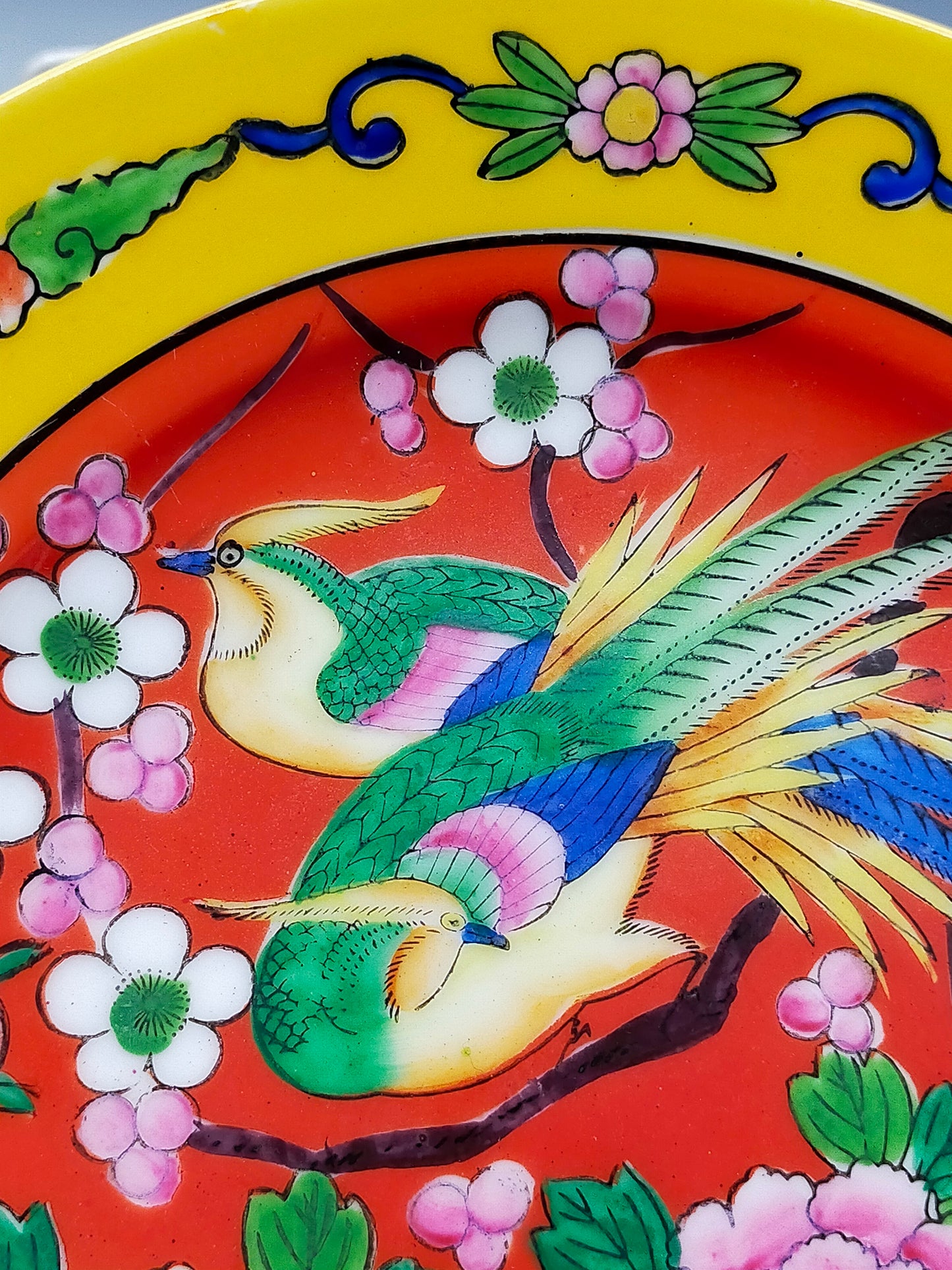 Prachtvoller Seiei Porzellan Teller Japanische Kunst mit Vögeln