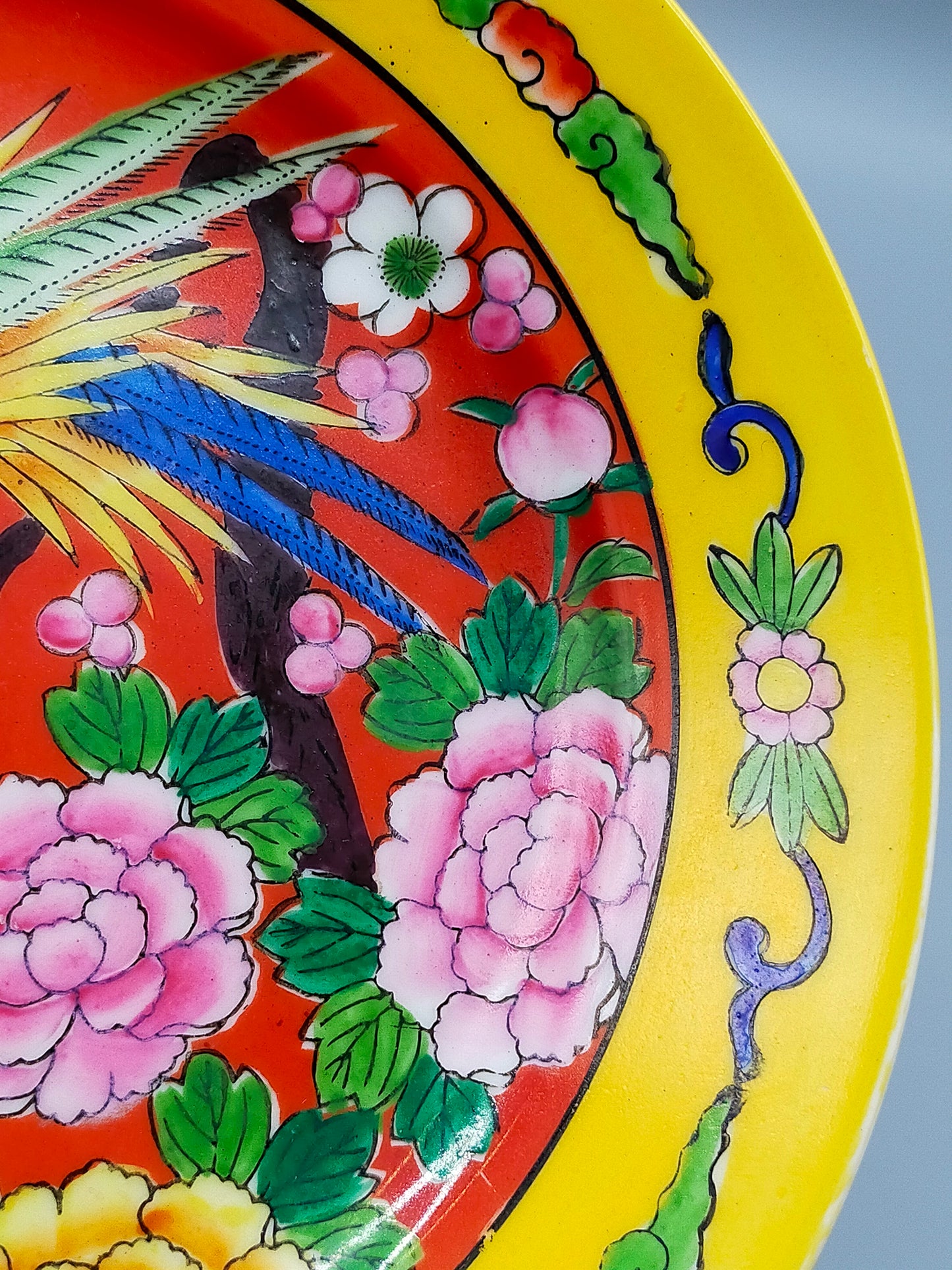 Prachtvoller Seiei Porzellan Teller Japanische Kunst mit Vögeln