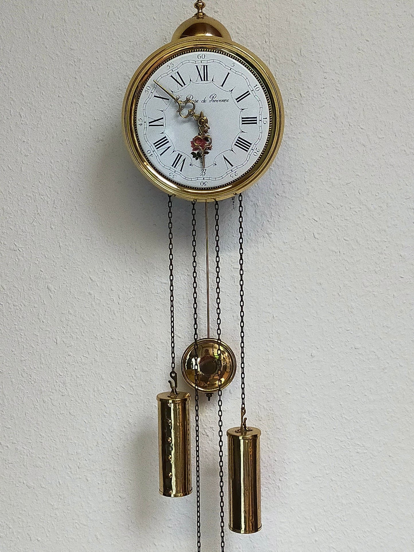 Klassische La Rose de Provence Wand Uhr Stilvolles Vintage-Design