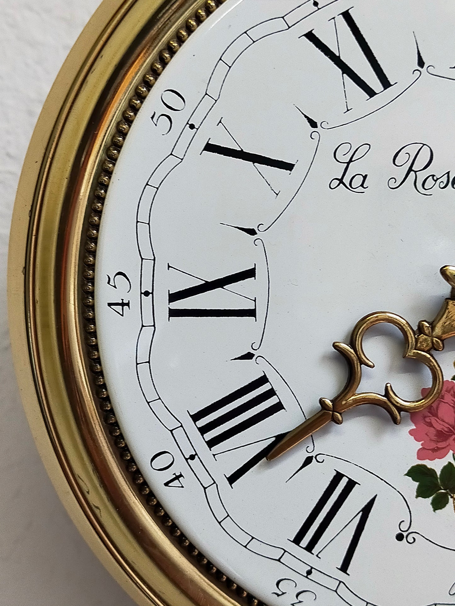 Klassische La Rose de Provence Wand Uhr Stilvolles Vintage-Design