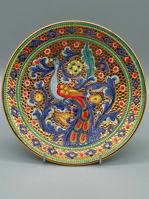 Deruta G.P. Gialletti Prunksteller Byzantinisches Mosaik Pfau