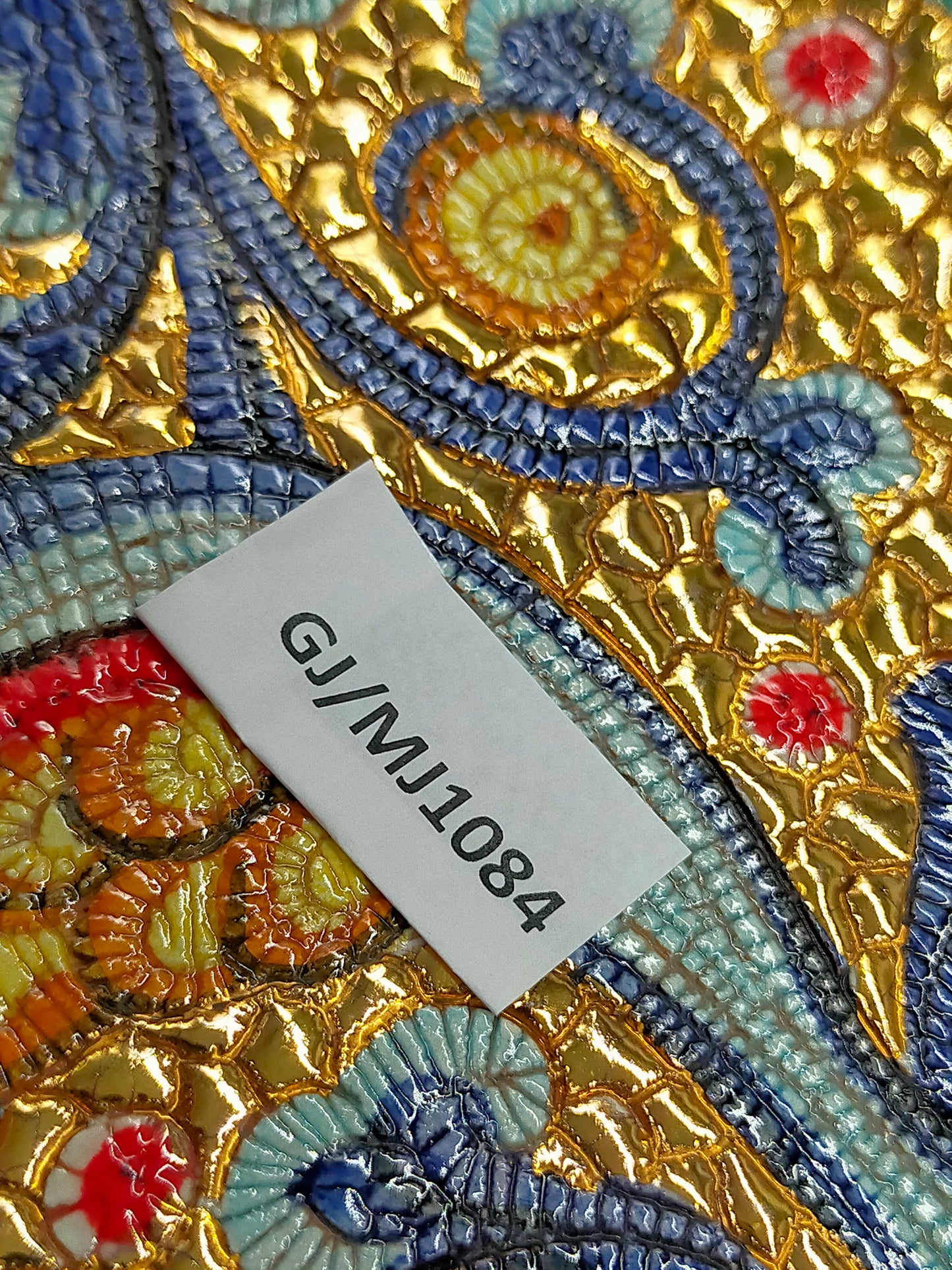 Deruta G.P. Gialletti Prunksteller Byzantinisches Mosaik Pfau