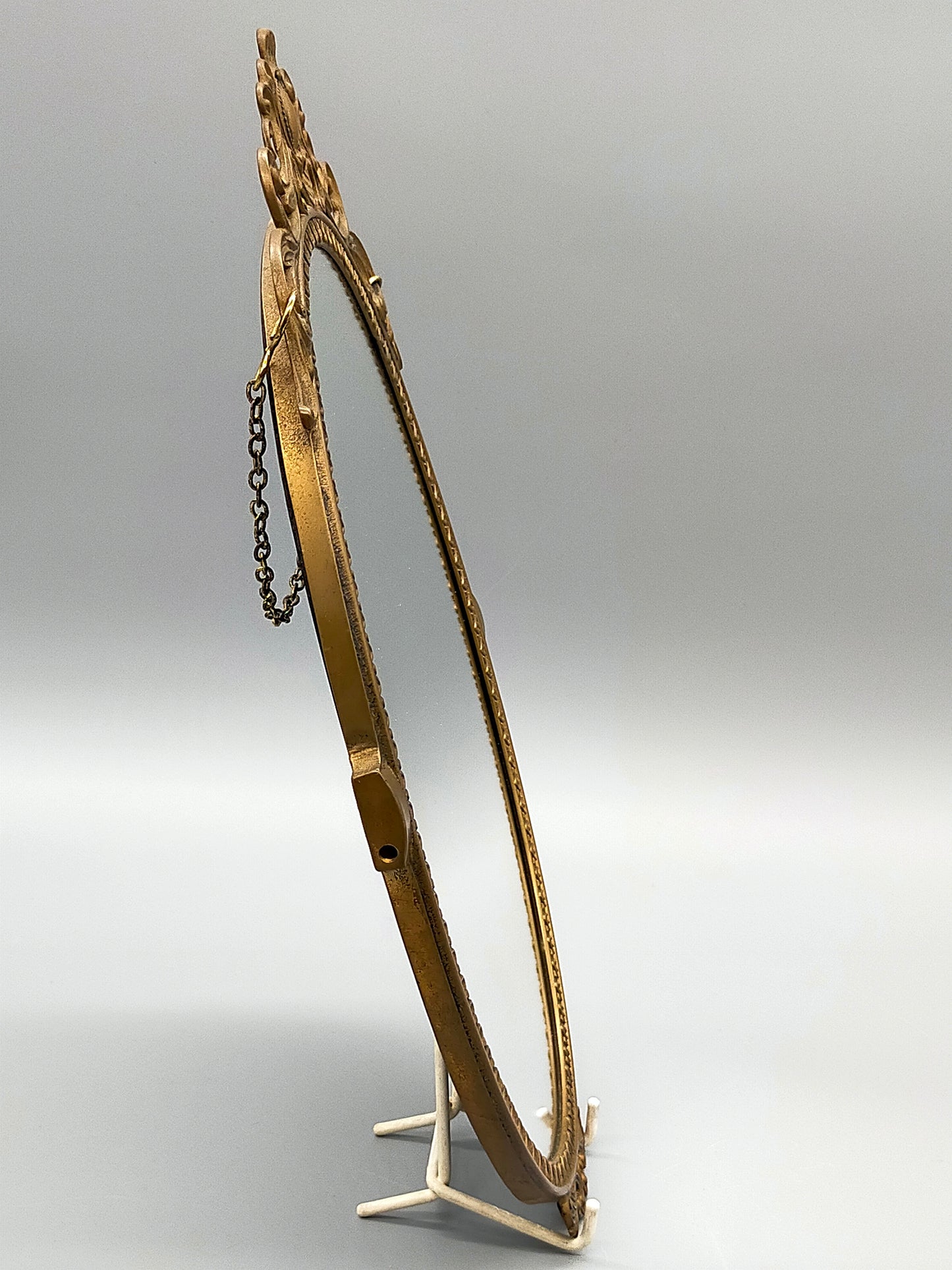 Eleganter Vintage Wandspiegel im Barock Stil Ovaler Prunkspiegel