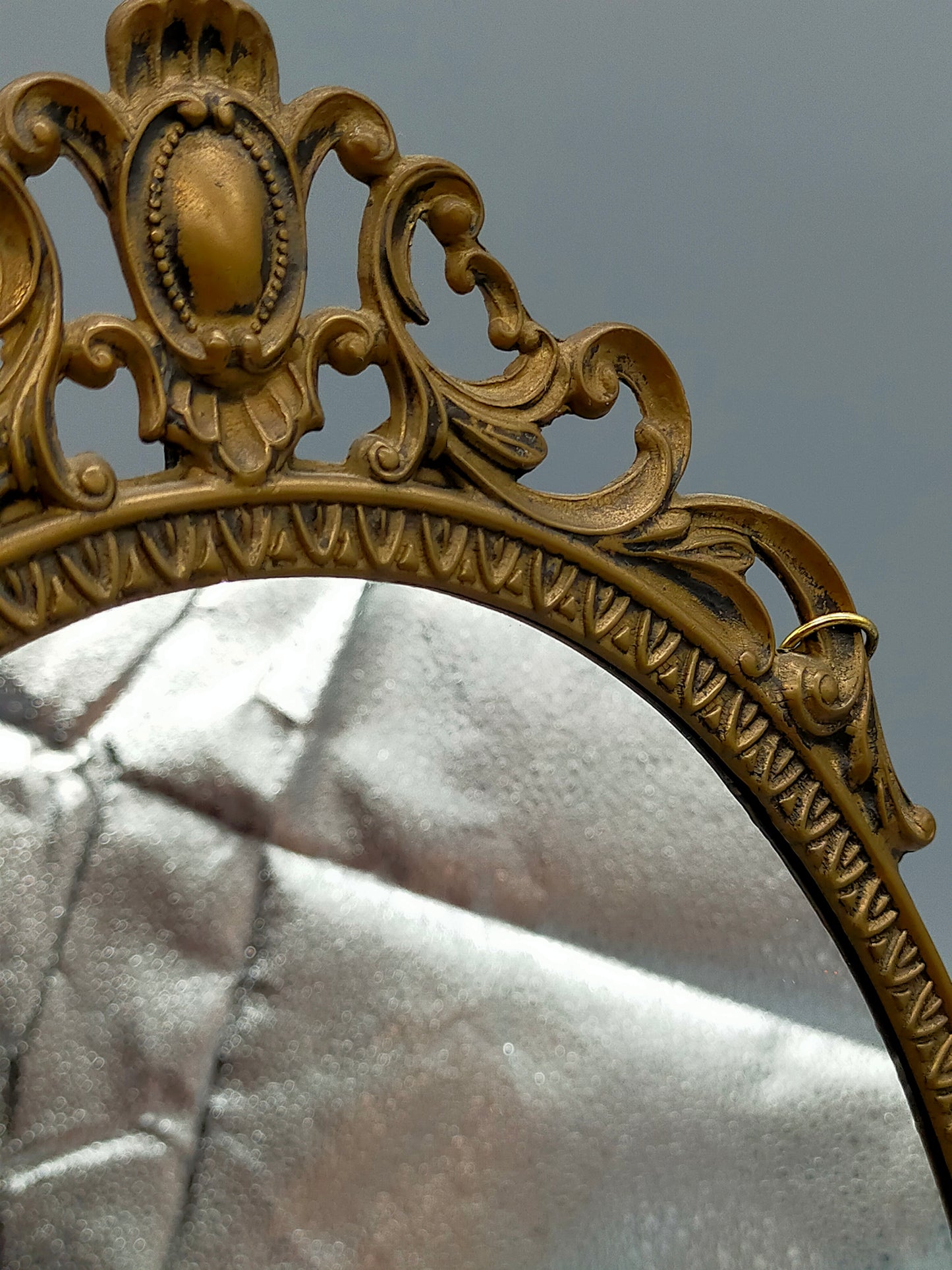 Eleganter Vintage Wandspiegel im Barock Stil Ovaler Prunkspiegel