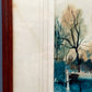 Englische Schule (XX) Flusslandschaft mit Bäumen 1924 Aquarell
