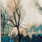 Englische Schule (XX) Flusslandschaft mit Bäumen 1924 Aquarell