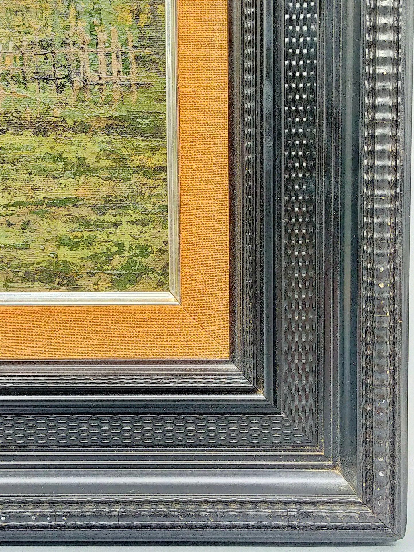 J. Gimeno Guerri Ölgemälde Idyllische Flusslandschaft mit Enten