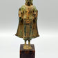 Antike Bronze Buddha Figur Stehender Buddha im Khmer-Stil